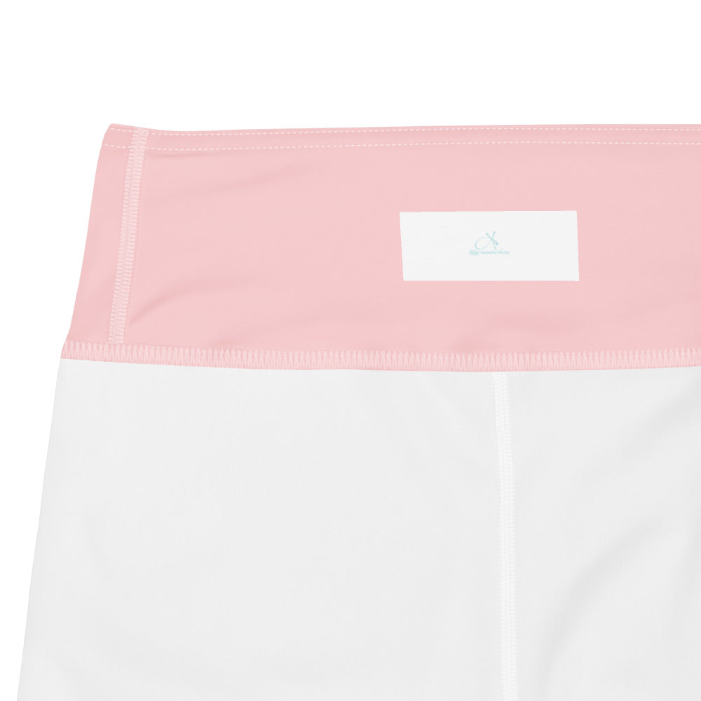 Samoan Tapa Pink Yoga Capri Leggings