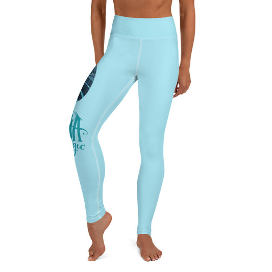 Baby Blue Samoa Magic Yoga Leggings