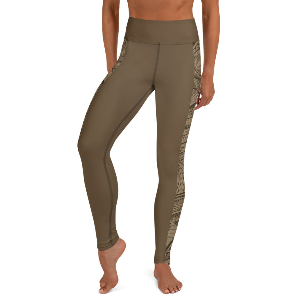 Samoan Koko Tatau Yoga Leggings