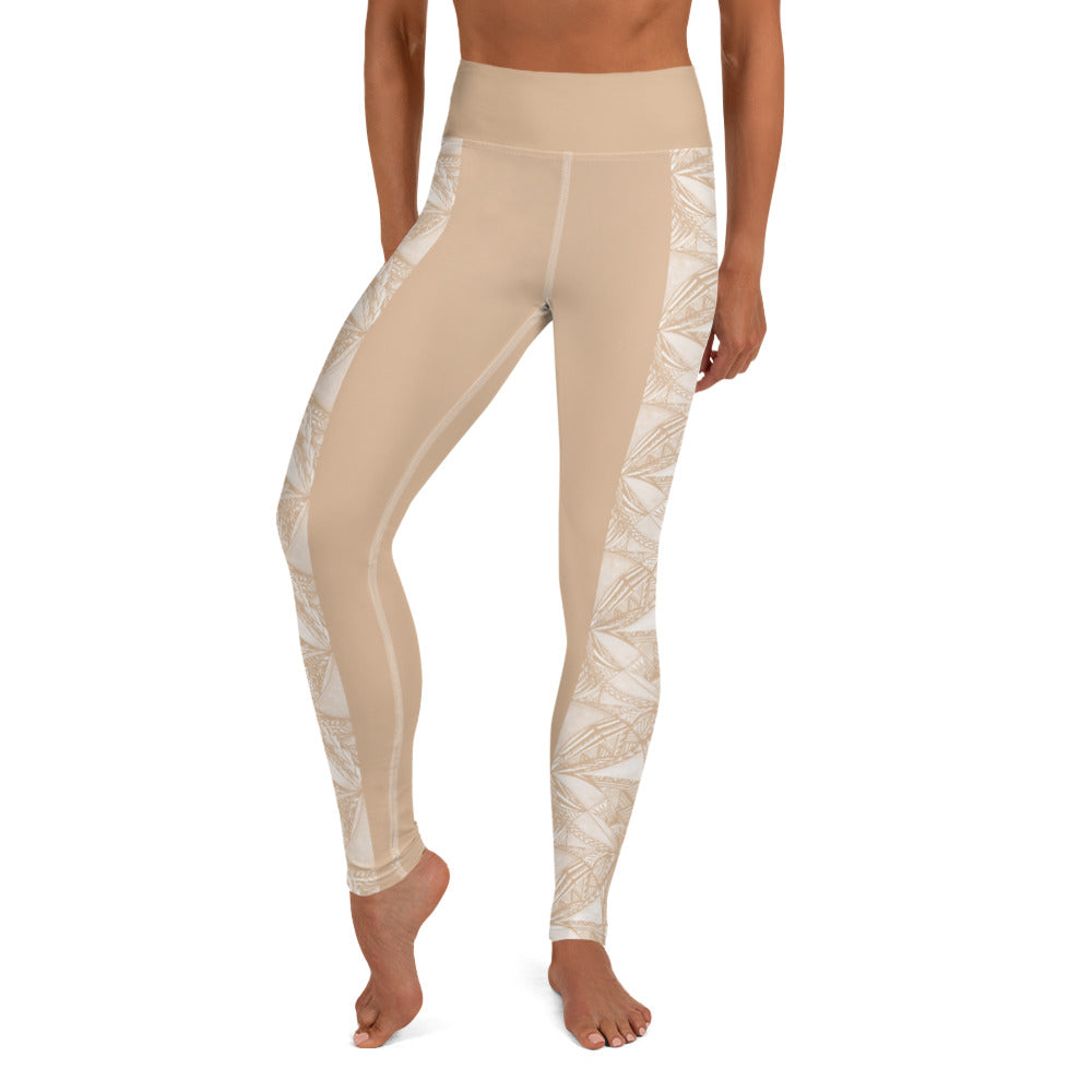 Samoan Coconut Husk Tatau Yoga Leggings