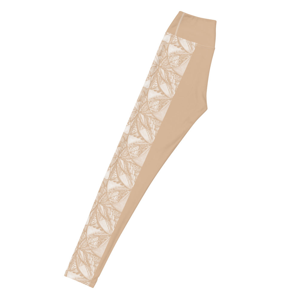 Samoan Coconut Husk Tatau Yoga Leggings
