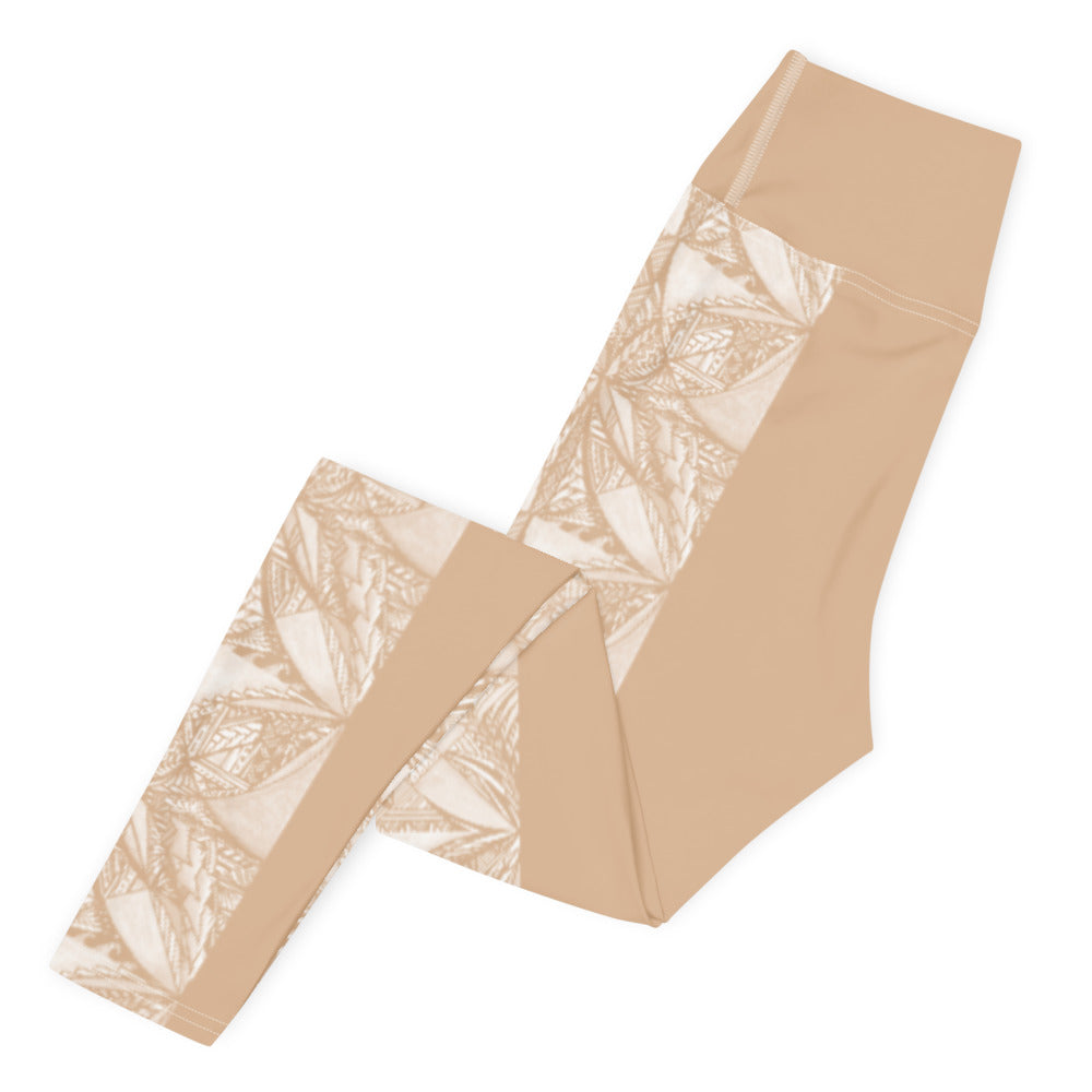 Samoan Coconut Husk Tatau Yoga Leggings