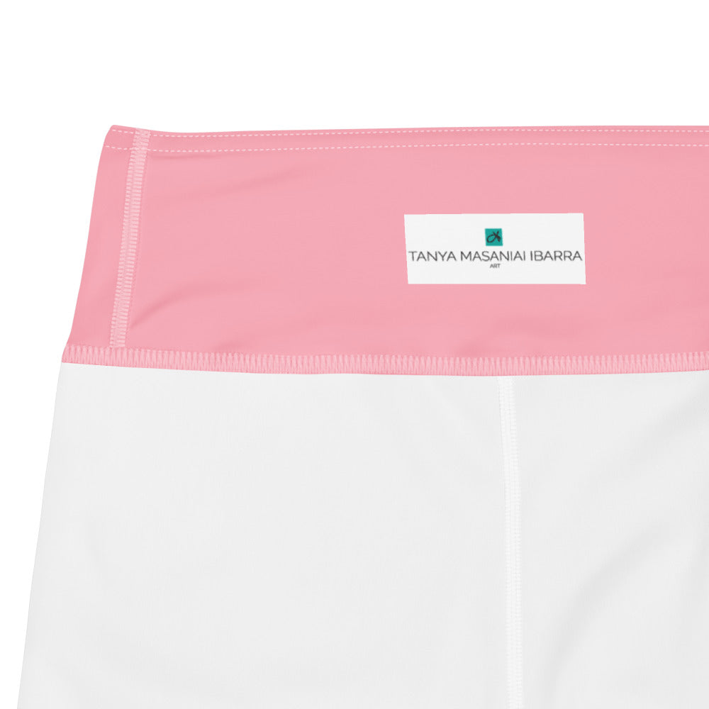 Samoan Tatau Strip Pink Yoga Leggings