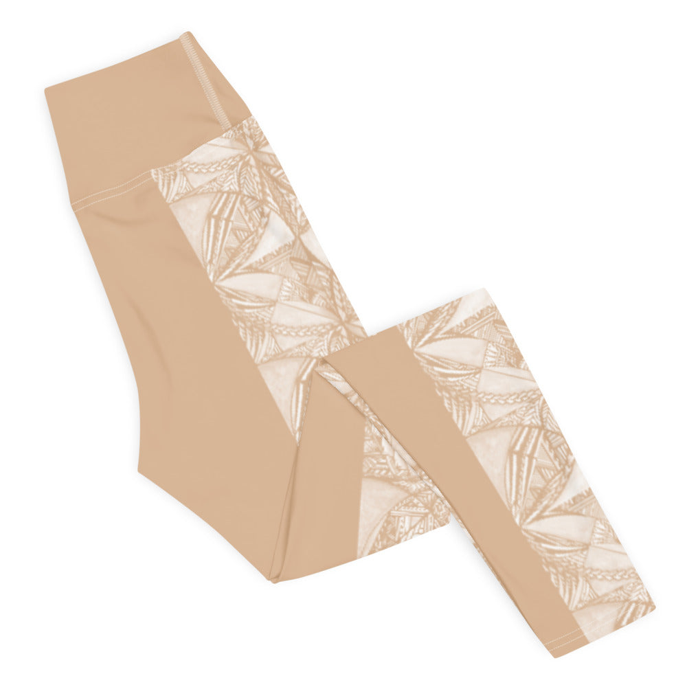 Samoan Coconut Husk Tatau Yoga Leggings