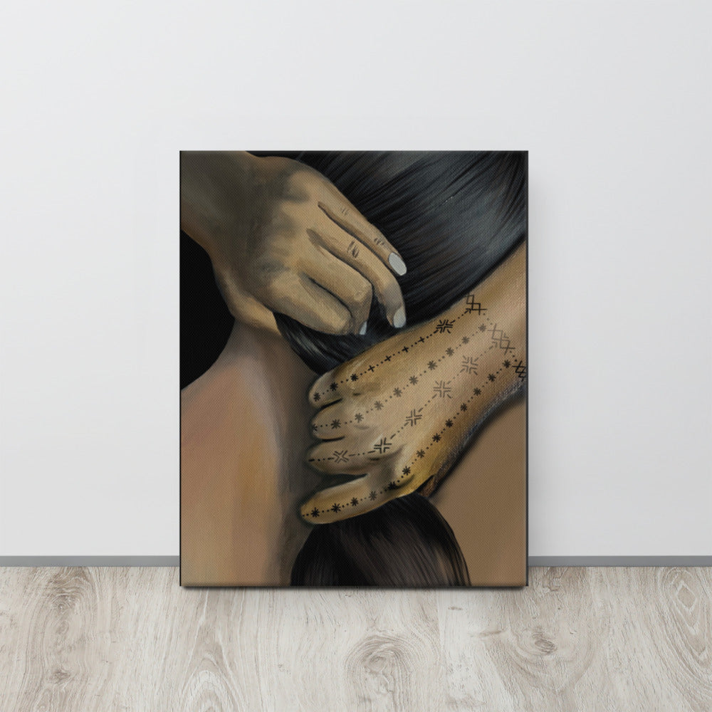 "Hair" Tatau Series Canvas Prints