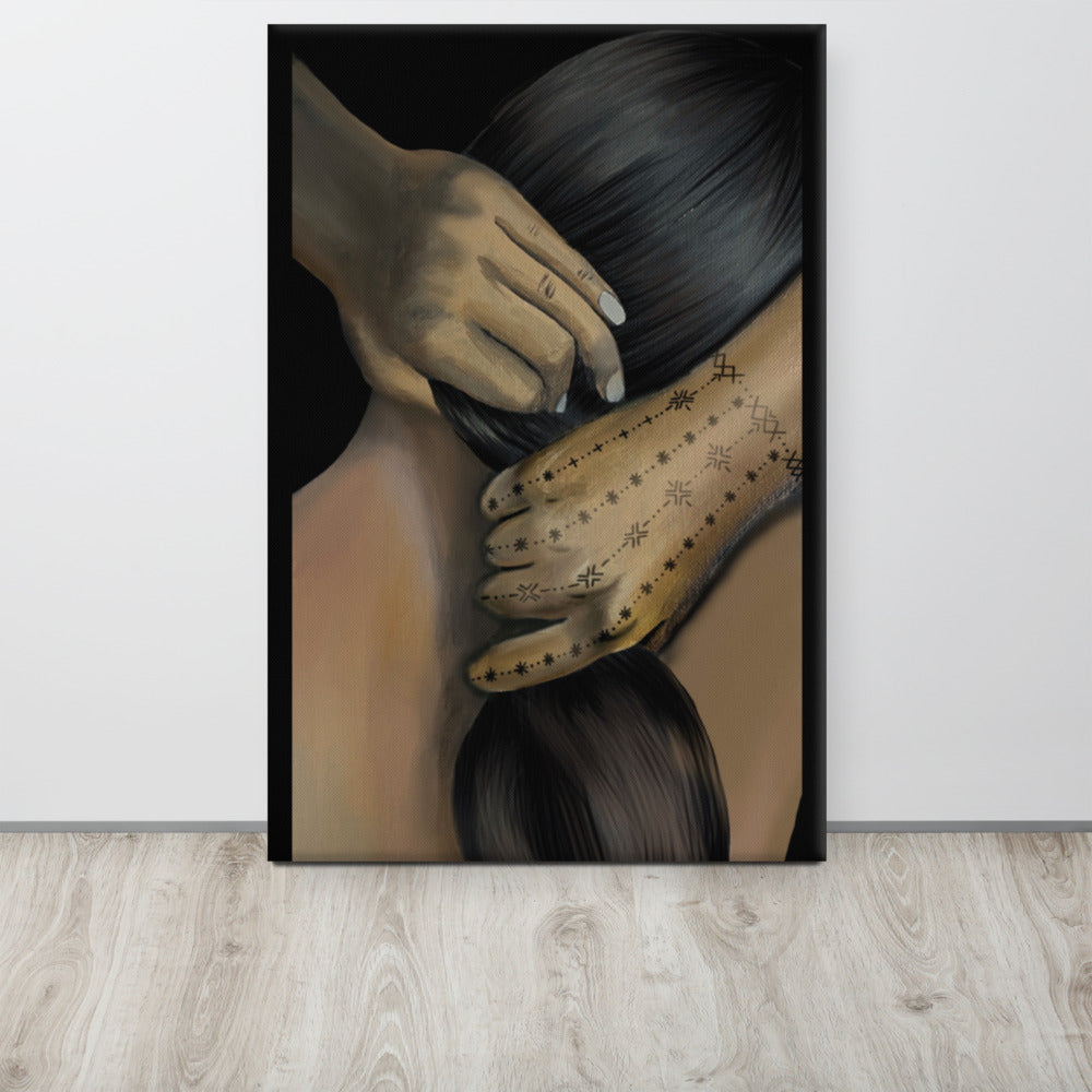 "Hair" Tatau Series Canvas Prints