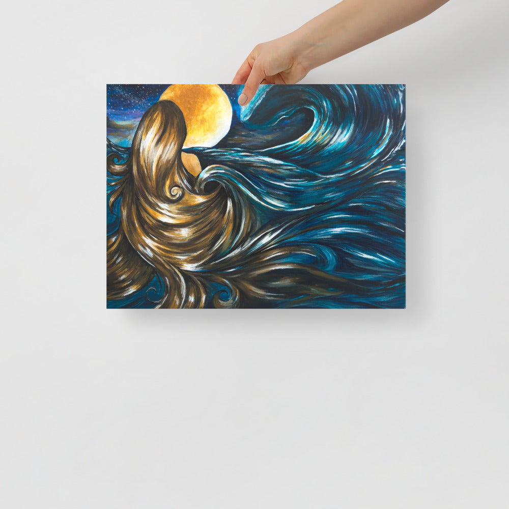 "Moon & Sea" Archival Paper Print