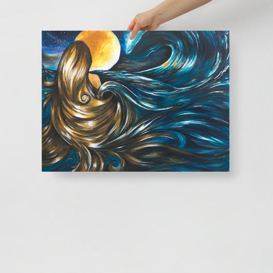 "Moon & Sea" Archival Paper Print