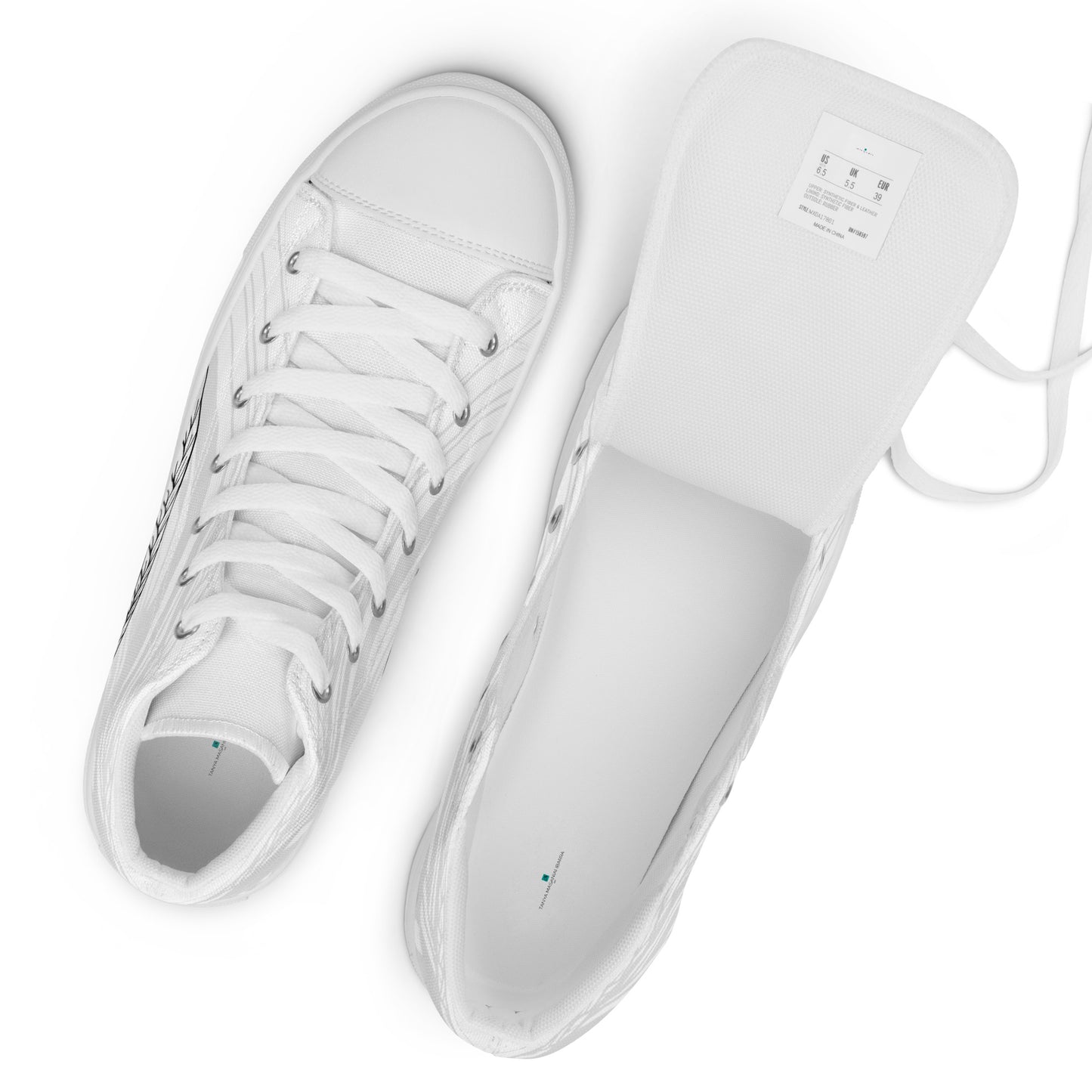 Samoan Wave Men’s high top canvas shoes