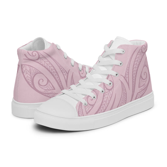 Pink Pasifika Men’s high top canvas shoes