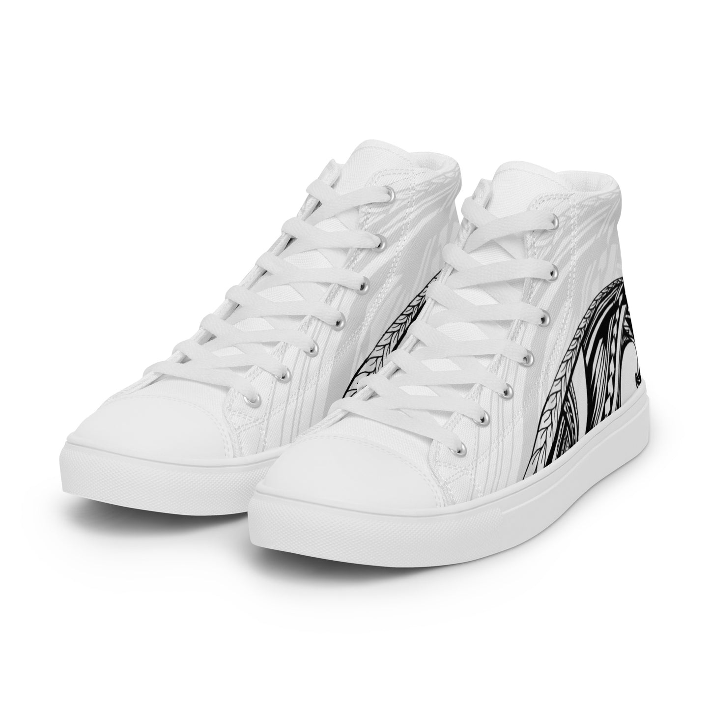 Samoan Wave Men’s high top canvas shoes