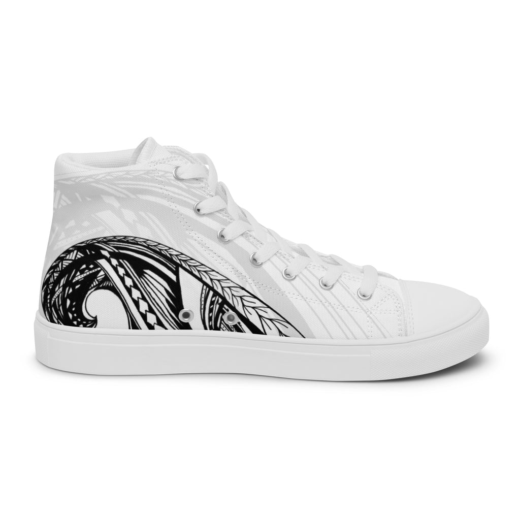 Samoan Wave Men’s high top canvas shoes