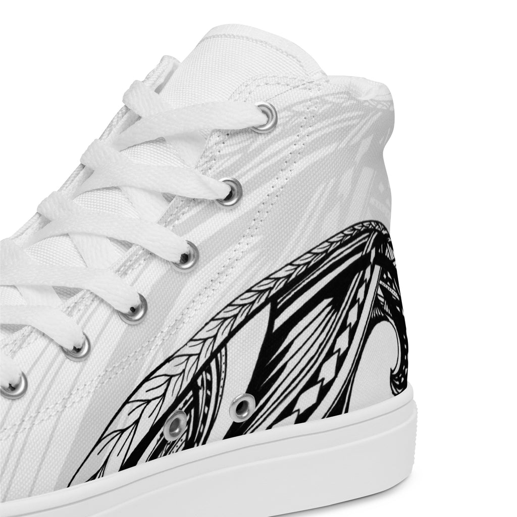 Samoan Wave Men’s high top canvas shoes