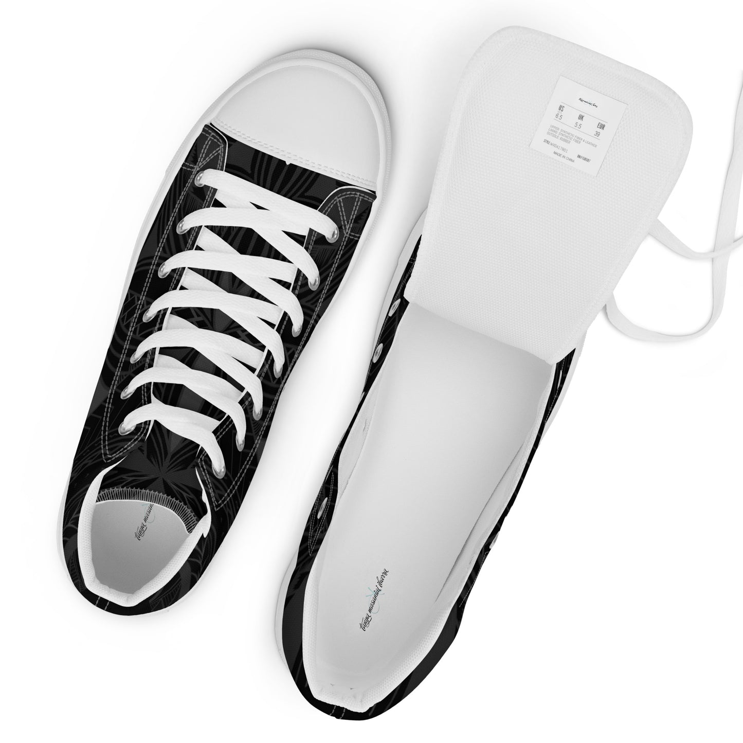 Black Tapa Women’s high top canvas shoes
