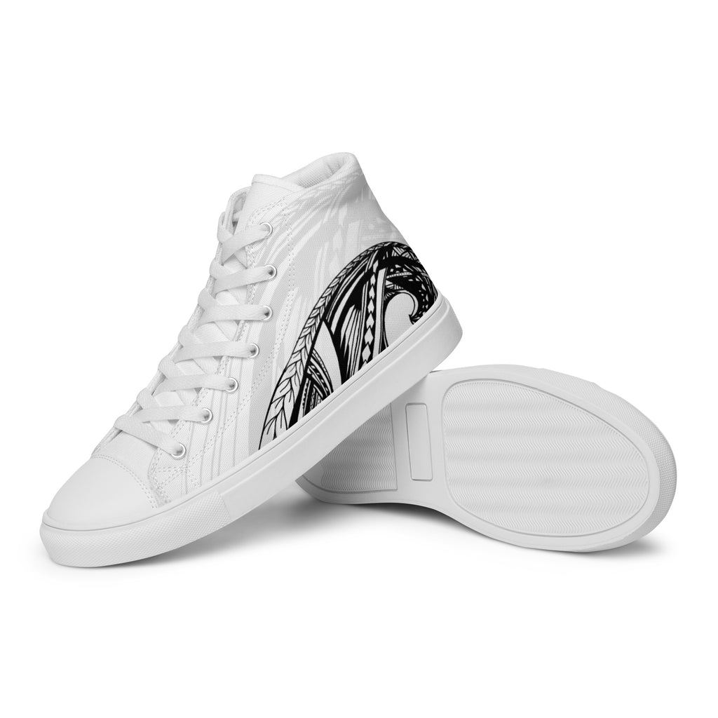 Samoan Wave Women’s high top canvas shoes