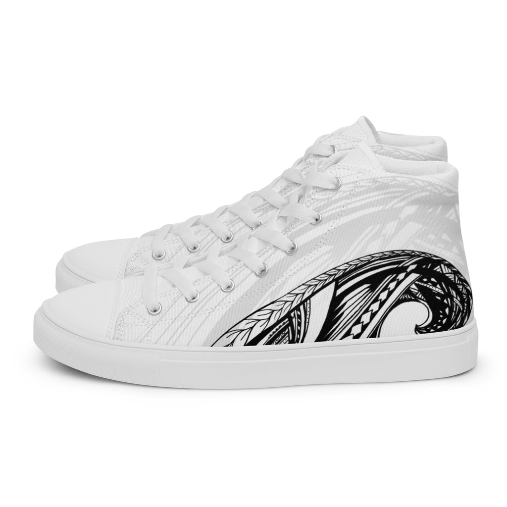 Samoan Wave Women’s high top canvas shoes