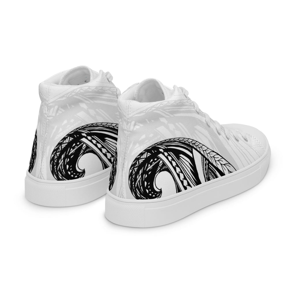 Samoan Wave Women’s high top canvas shoes