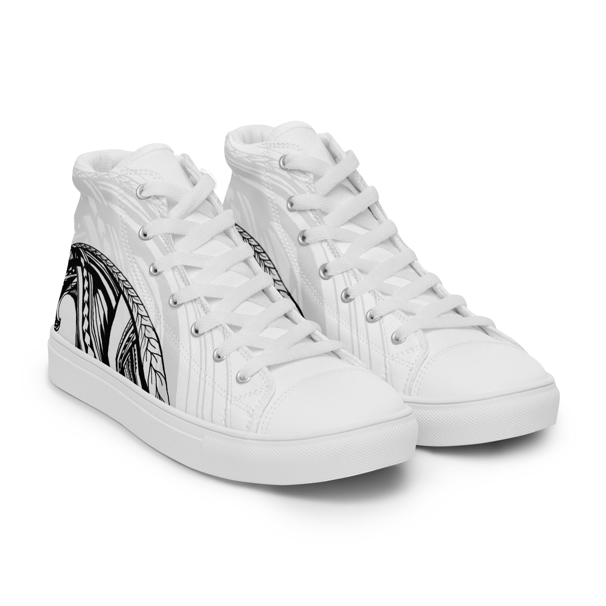 Samoan Wave Women’s high top canvas shoes