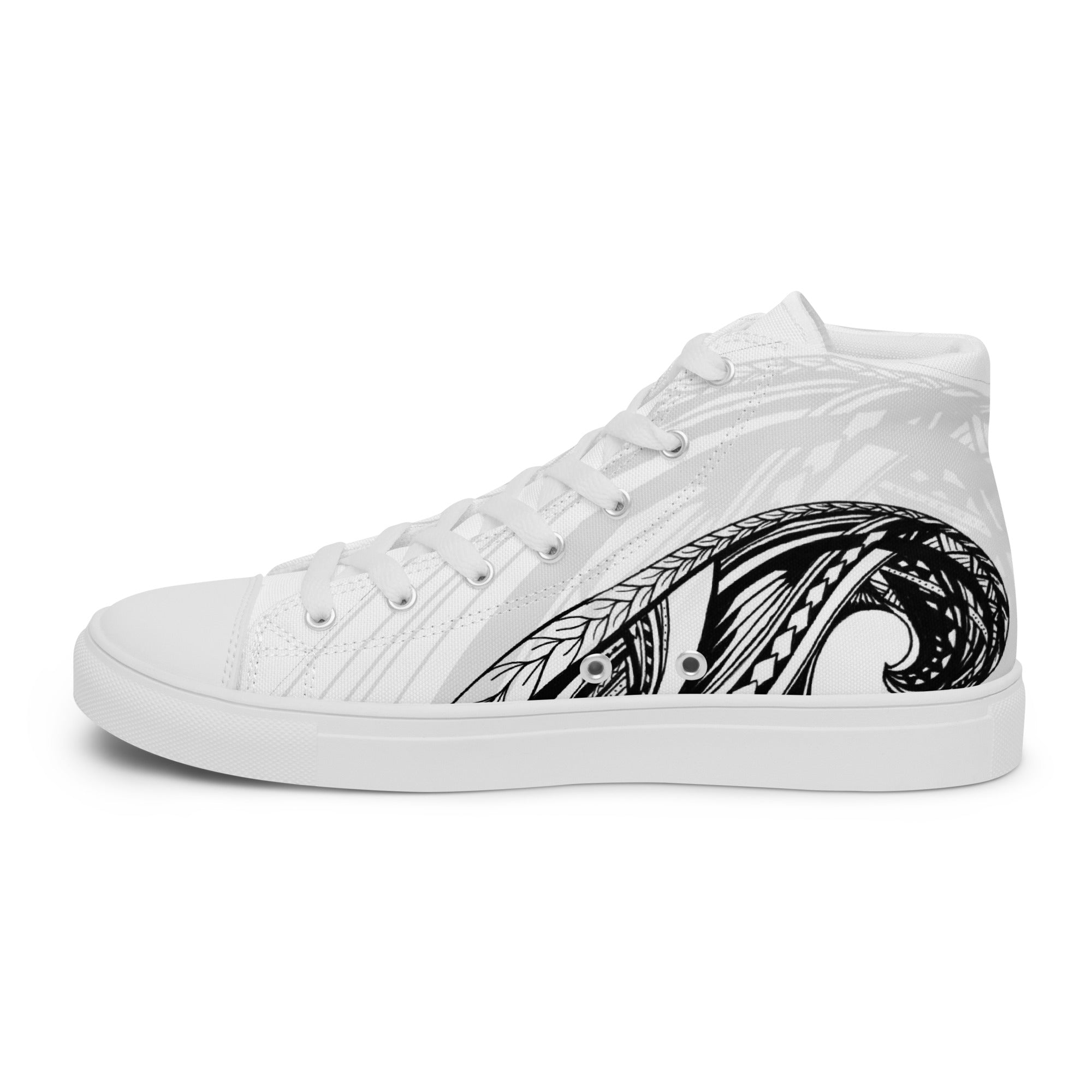 Samoan Wave Women’s high top canvas shoes