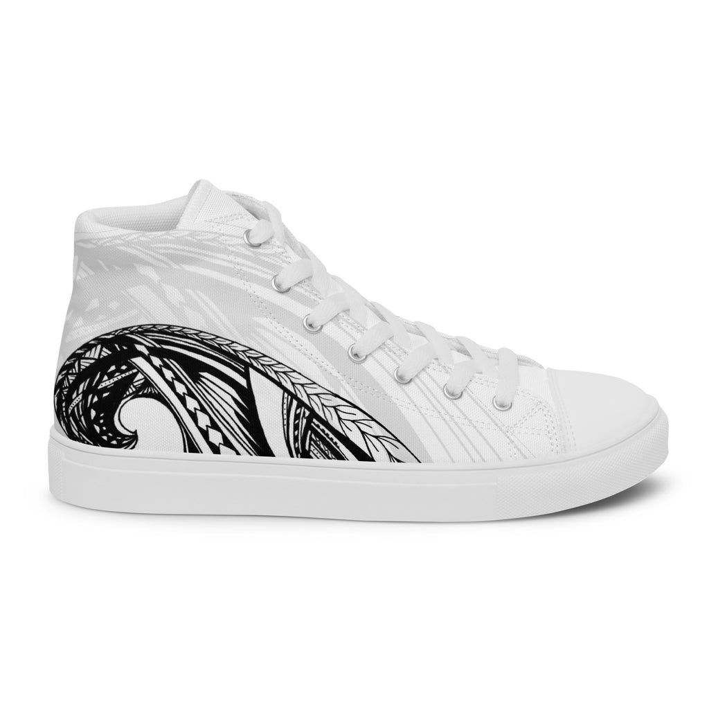 Samoan Wave Women’s high top canvas shoes